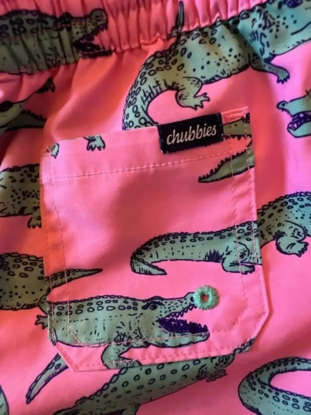 Chubbies Kids The Lil Glades Alligator Print Swim Trunks